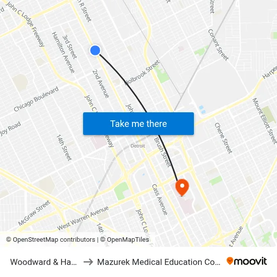 Woodward & Harmon to Mazurek Medical Education Commons map