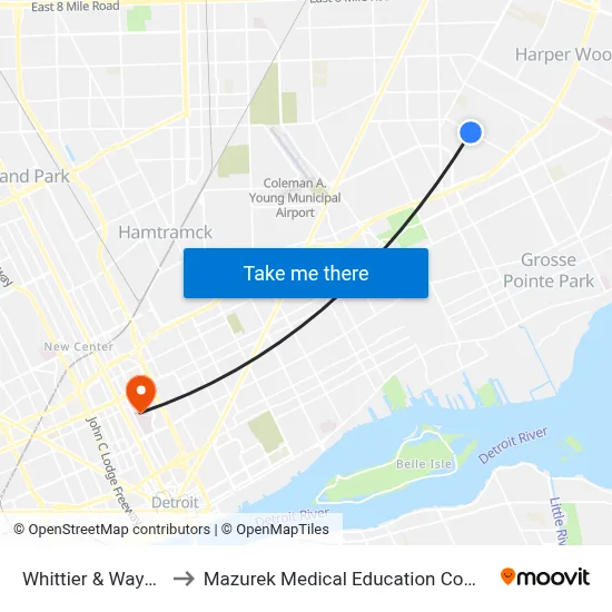 Whittier & Wayburn to Mazurek Medical Education Commons map