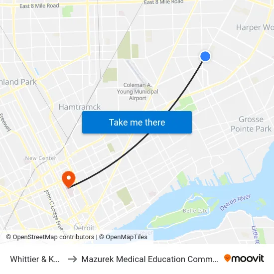 Whittier & Kelly to Mazurek Medical Education Commons map