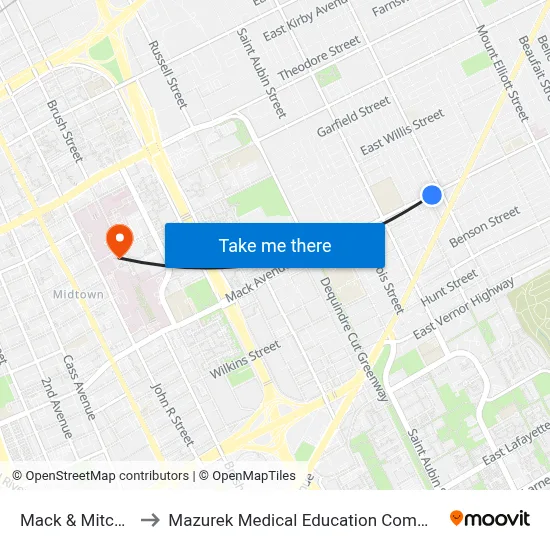 Mack & Mitchell to Mazurek Medical Education Commons map