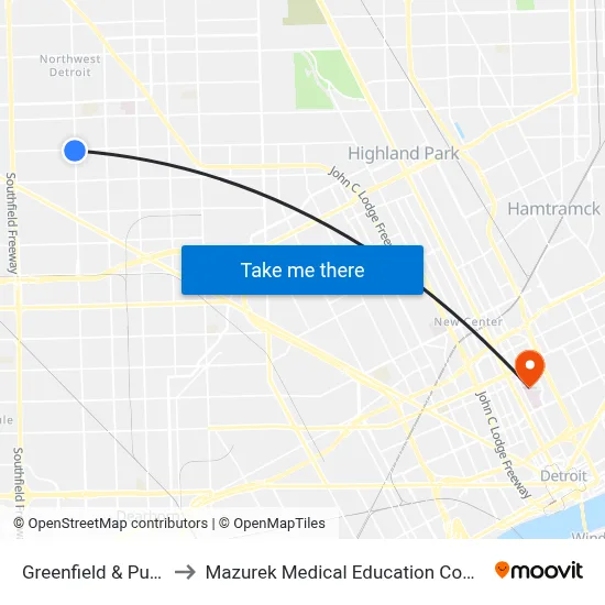 Greenfield & Puritan to Mazurek Medical Education Commons map