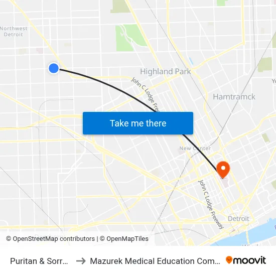 Puritan & Sorrento to Mazurek Medical Education Commons map