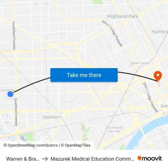 Warren & Brace to Mazurek Medical Education Commons map