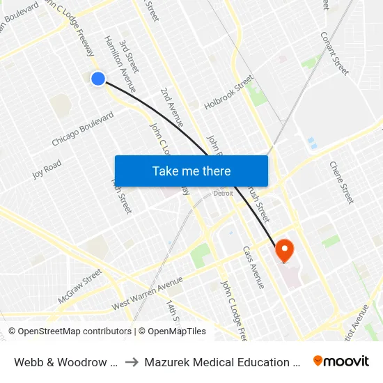 Webb & Woodrow Wilson to Mazurek Medical Education Commons map