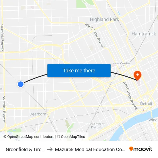 Greenfield & Tireman to Mazurek Medical Education Commons map