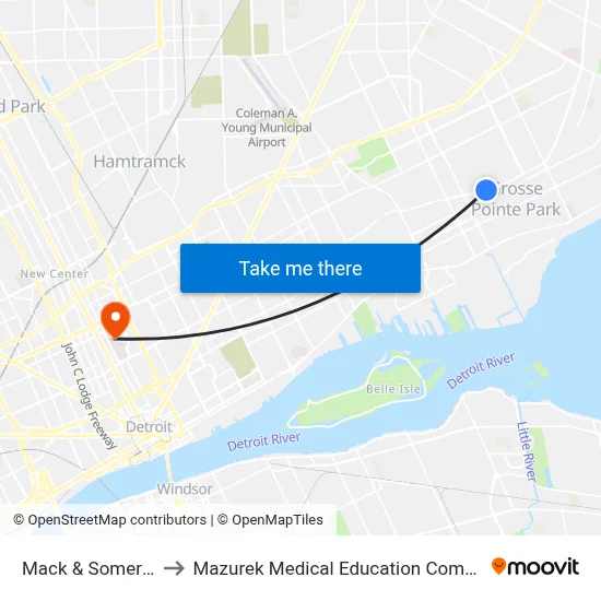 Mack & Somerset to Mazurek Medical Education Commons map