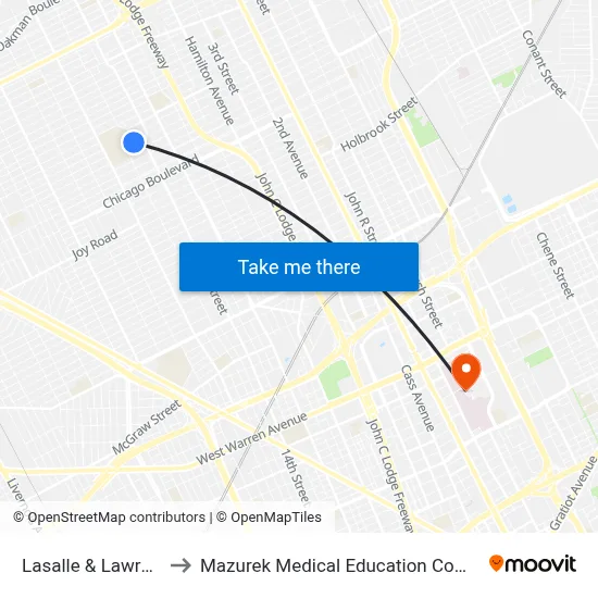 Lasalle & Lawrence to Mazurek Medical Education Commons map
