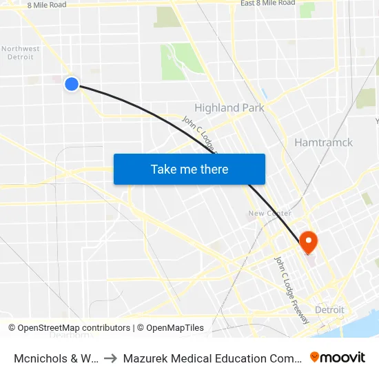 Mcnichols & Ward to Mazurek Medical Education Commons map