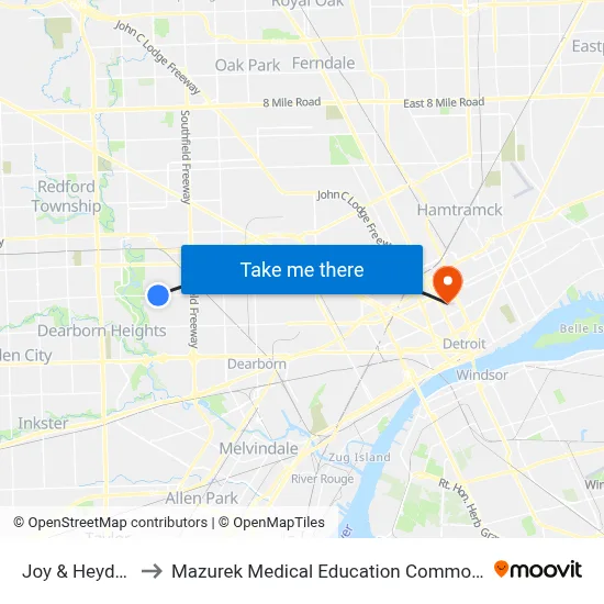 Joy & Heyden to Mazurek Medical Education Commons map