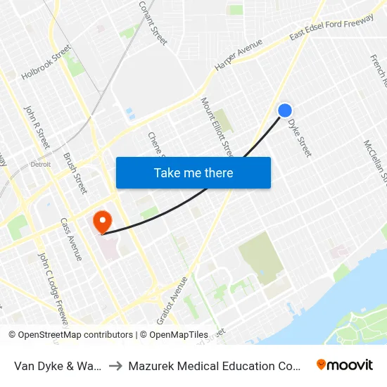 Van Dyke & Warren to Mazurek Medical Education Commons map