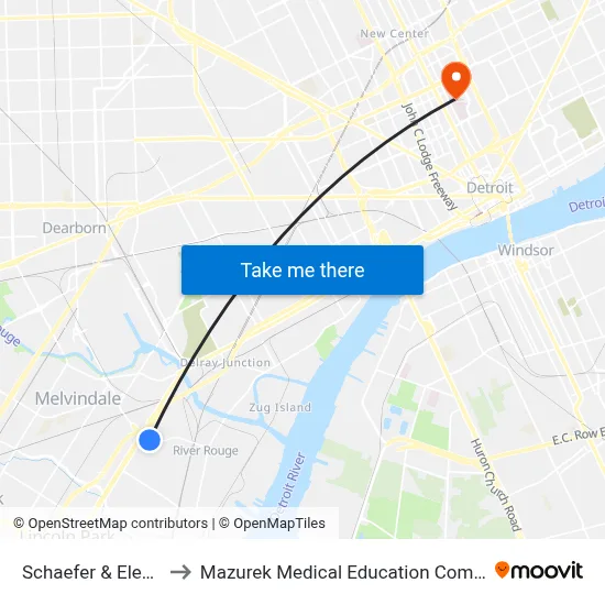 Schaefer & Electric to Mazurek Medical Education Commons map