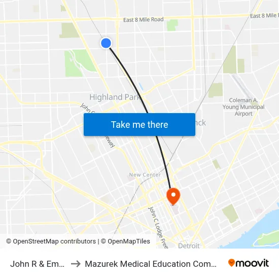 John R & Emery to Mazurek Medical Education Commons map