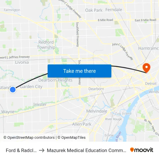 Ford & Radcliff to Mazurek Medical Education Commons map