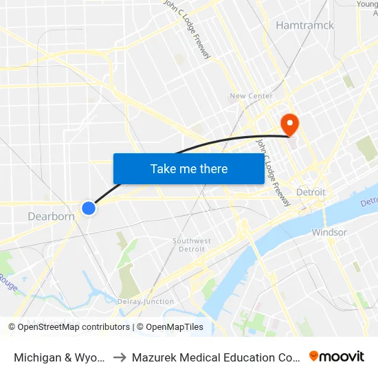 Michigan & Wyoming to Mazurek Medical Education Commons map