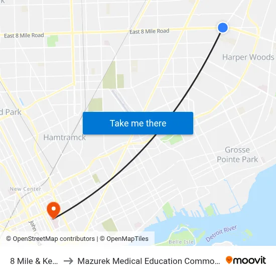 8 Mile & Kelly to Mazurek Medical Education Commons map