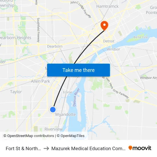 Fort & Northline to Mazurek Medical Education Commons map