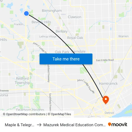 Maple & Telegraph to Mazurek Medical Education Commons map