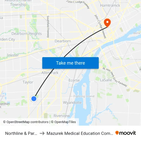 Northline & Pardee to Mazurek Medical Education Commons map