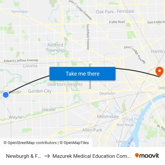Newburgh & Ford to Mazurek Medical Education Commons map