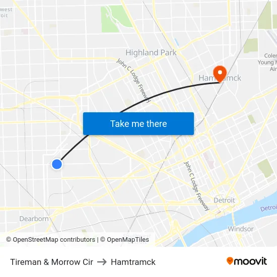 Tireman & Morrow Cir to Hamtramck map