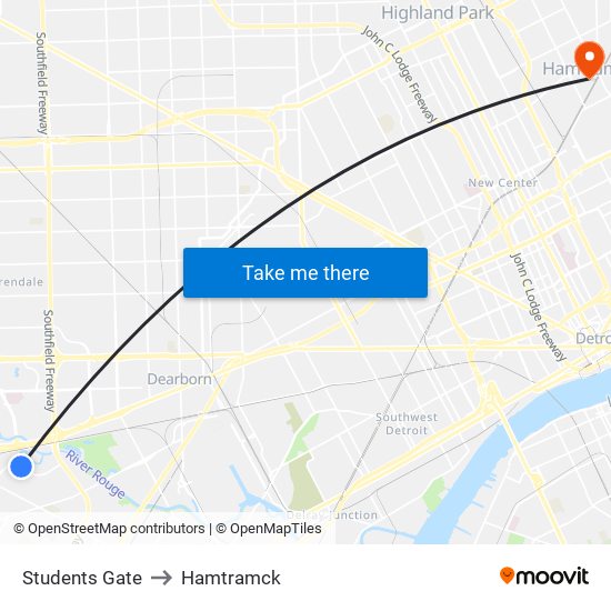 Students Gate to Hamtramck map