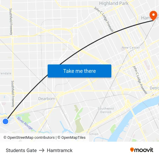 Students Gate to Hamtramck map