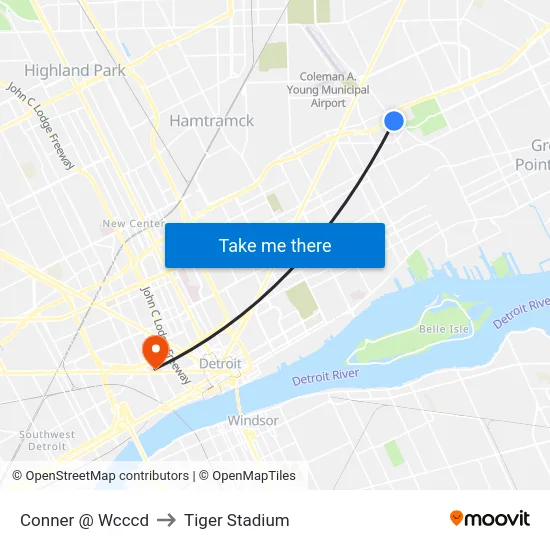 Conner @ Wcccd to Tiger Stadium map