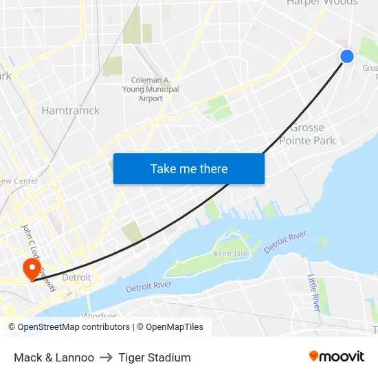 Mack & Lannoo to Tiger Stadium map