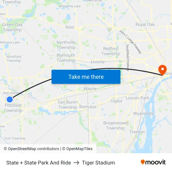 State + State Park And Ride to Tiger Stadium map
