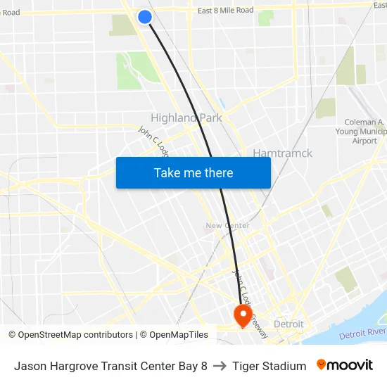 Jason Hargrove Tc Bay 8 to Tiger Stadium map