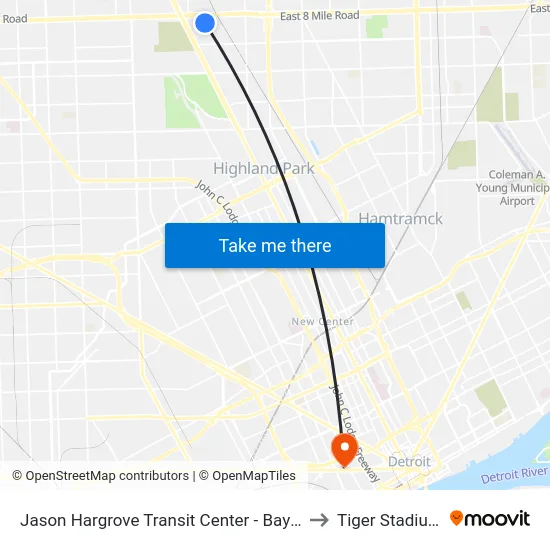 Jason Hargrove Transit Center - Bay 4 to Tiger Stadium map