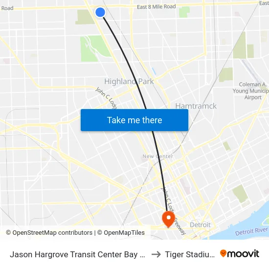 Jason Hargrove Transit Center Bay 11 to Tiger Stadium map