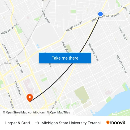 Harper & Gratiot to Michigan State University Extension map