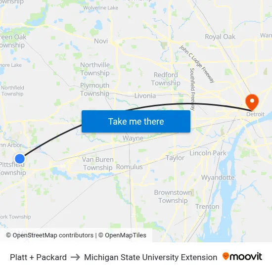 Platt  + Packard to Michigan State University Extension map