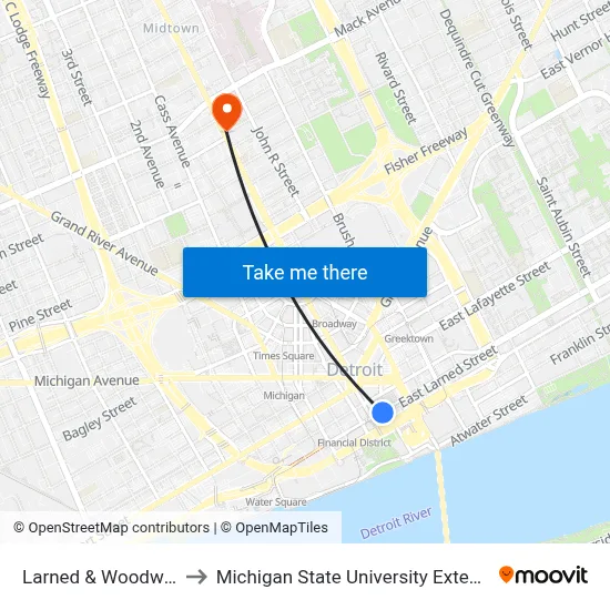 Larned & Woodward to Michigan State University Extension map