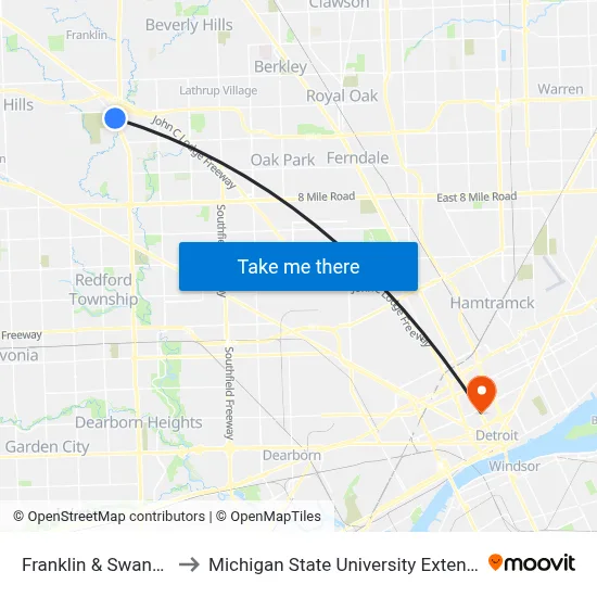 Franklin & Swanson to Michigan State University Extension map