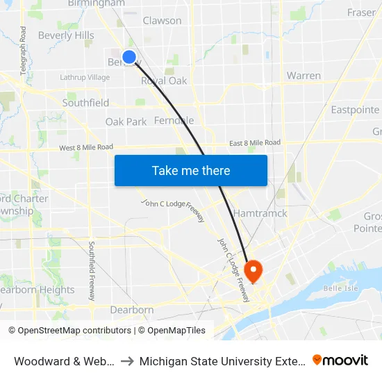 Woodward & Webster to Michigan State University Extension map