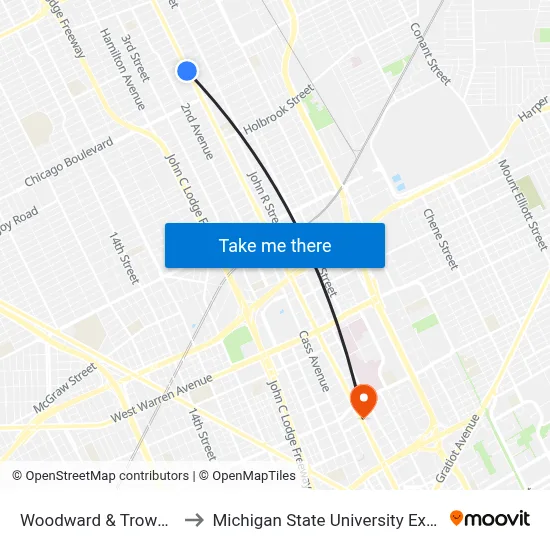 Woodward & Trowbridge to Michigan State University Extension map