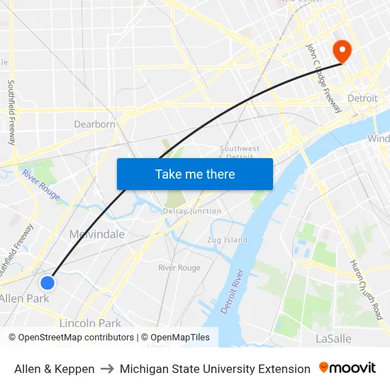 Allen & Keppen to Michigan State University Extension map