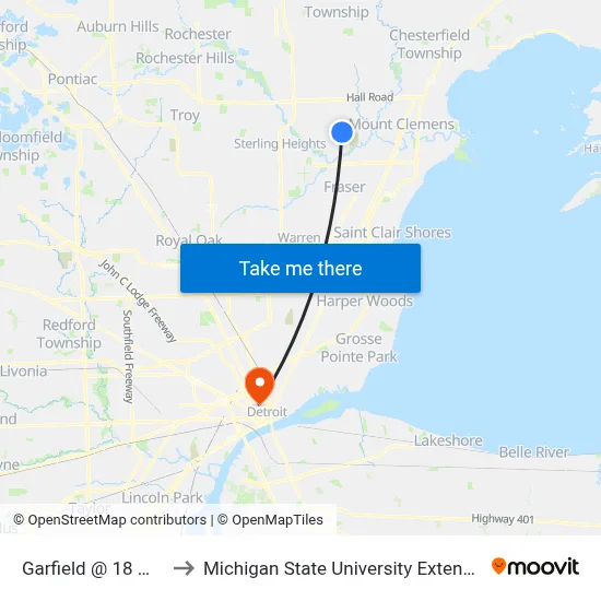 Garfield @ 18 Mile to Michigan State University Extension map