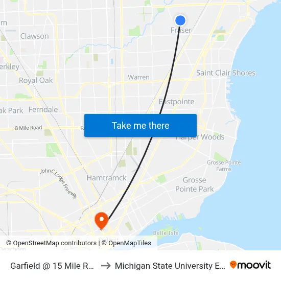 Garfield @ 15 Mile Road SW to Michigan State University Extension map