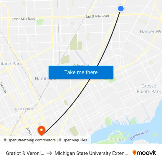 Gratiot & Veronica to Michigan State University Extension map