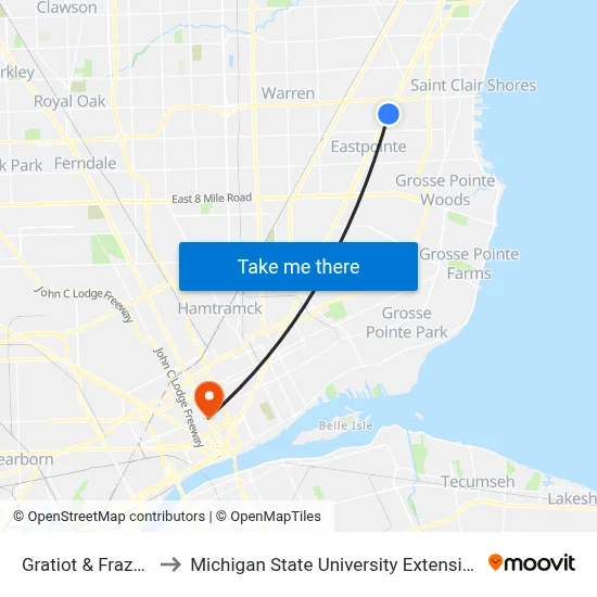 Gratiot & Frazho to Michigan State University Extension map