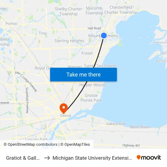 Gratiot & Gallup to Michigan State University Extension map