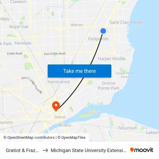 Gratiot & Frazho to Michigan State University Extension map