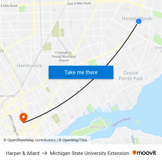 Harper & Allard to Michigan State University Extension map