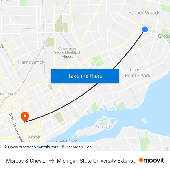Moross & Chester to Michigan State University Extension map