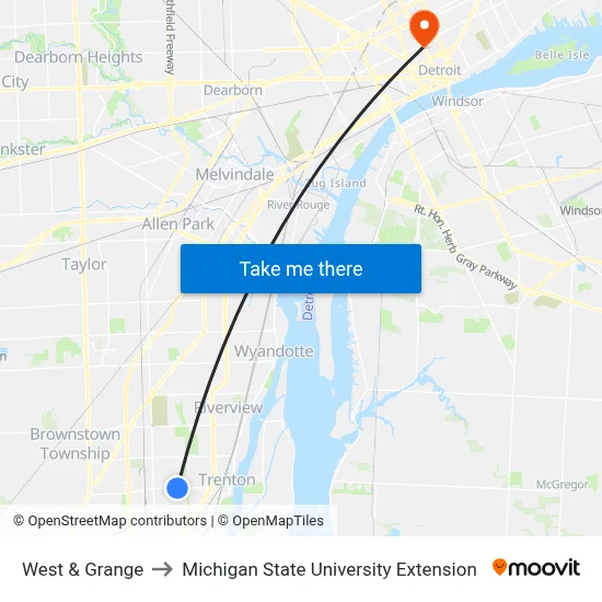 West & Grange to Michigan State University Extension map