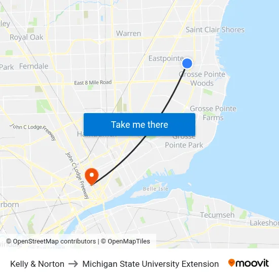 Kelly & Norton to Michigan State University Extension map