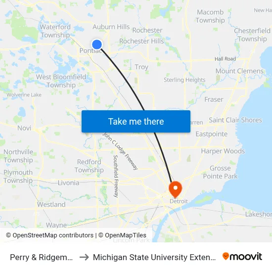 Perry & Ridgemont to Michigan State University Extension map